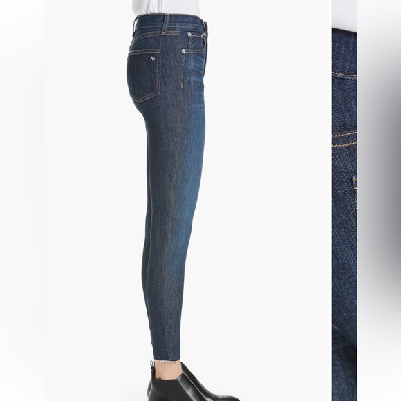 Rag & bone High Waist Skinny Ankle Jeans. - Picture 3 of 6